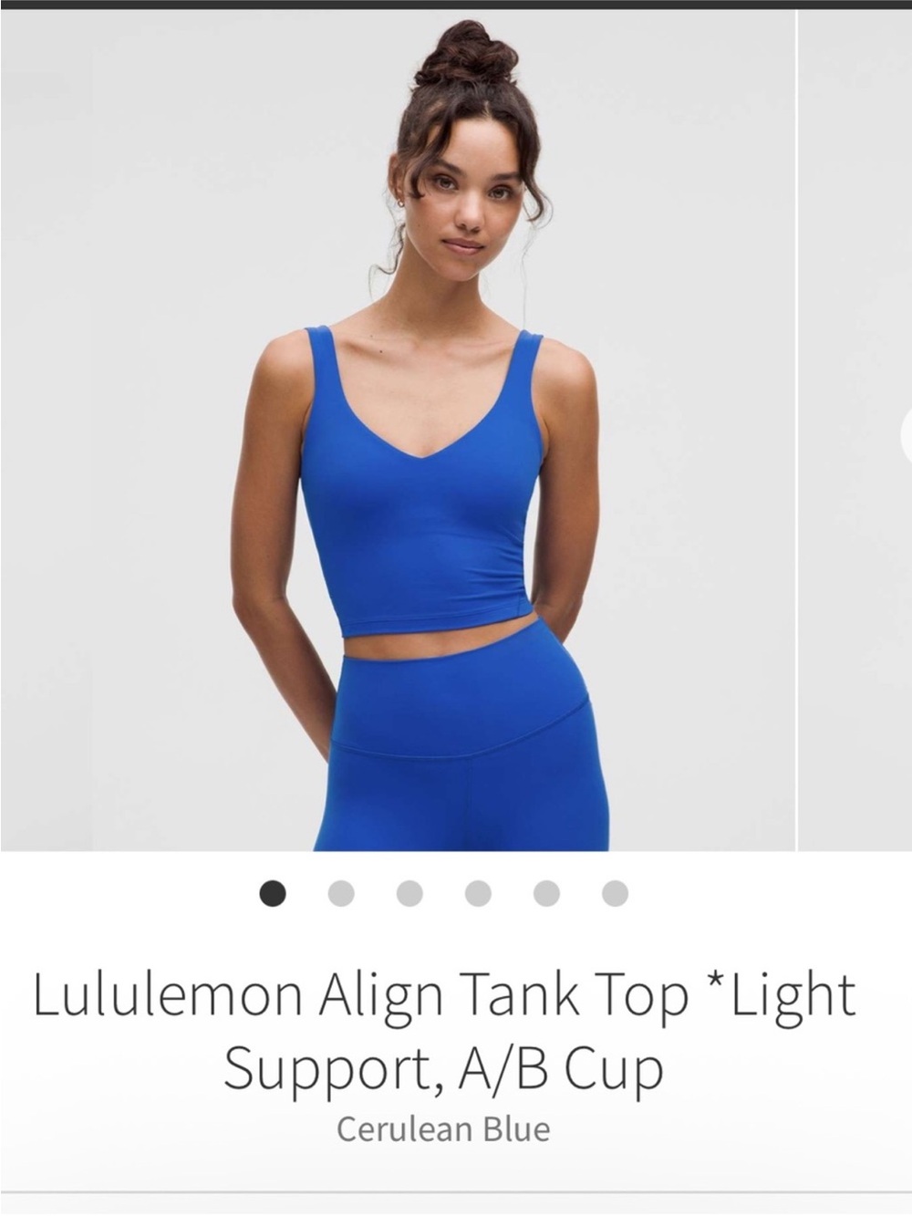 Lululemon Align Tank *Light Support A/B Cup Cerulean Blue Sz 6